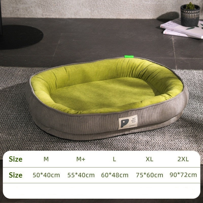 Oval Plush Bed For Cats And Dogs To Keep Warm In Fall And Winter