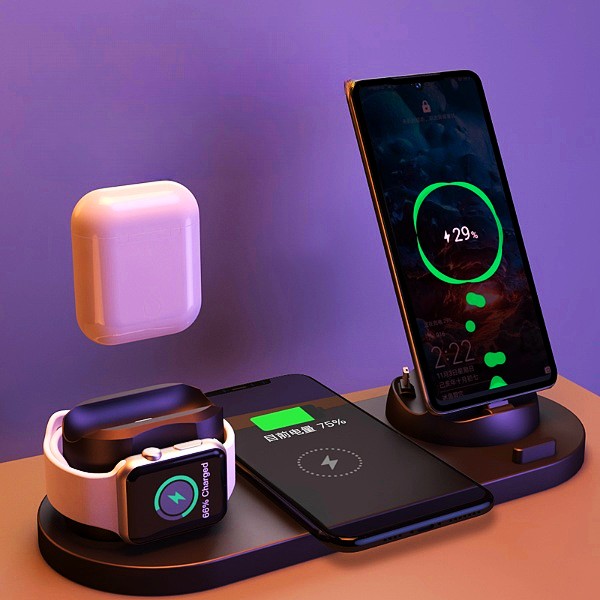Wireless Charger For IPhone Fast Charger For Phone Fast Charging Pad 6 In 1